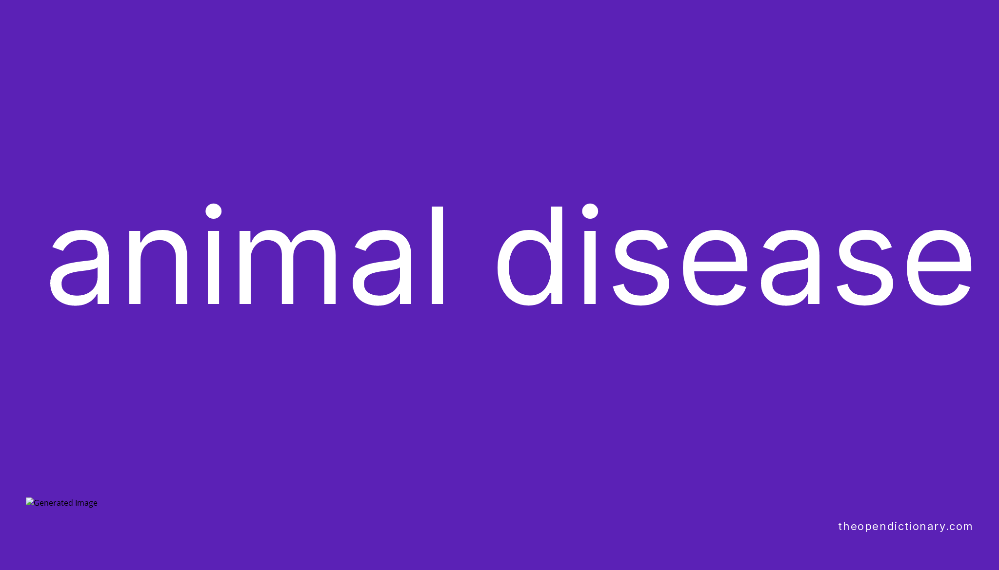 What Is Animal Disease In Human